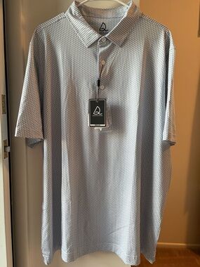Mens Textured Light Gray Polo Shirt
